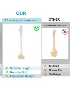 Cepillo de Espalda para Ducha VANZAVANZU 43 cm Antideslizante 2