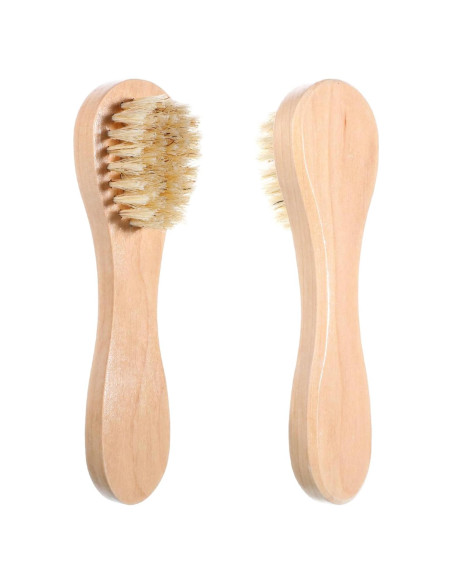 2 Cepillos Secos Faciales de Madera Natural Ajcotahm