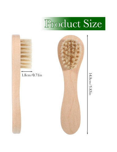 2 Cepillos Secos Faciales de Madera Natural Ajcotahm