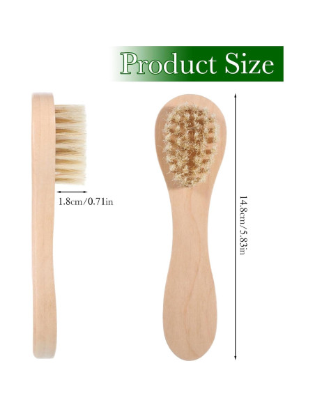 2 Cepillos Secos Faciales de Madera Natural Ajcotahm