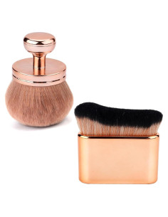 2 Piezas Brochas de Maquillaje Corporal YOUDMEARUD Oro Rosa