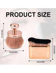 2 Piezas Brochas de Maquillaje Corporal YOUDMEARUD Oro Rosa 2