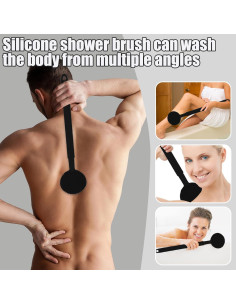 Esfregador de Espalda de Silicona VITASHYNX Ajustable 40-60 cm 2