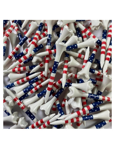 Tee de Golf Pride Performance Plástico Estrellas y Rayas 6.99 cm 100 Unidades