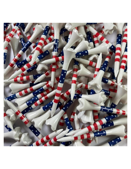 Tee de Golf Pride Performance Plástico Estrellas y Rayas 6.99 cm 100 Unidades