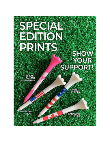 Tee de Golf Pride Performance Plástico Estrellas y Rayas 6.99 cm 100 Unidades