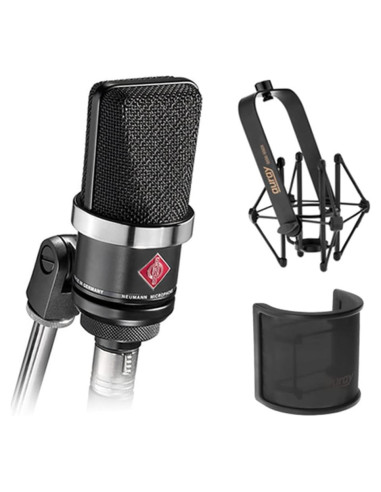 Micrófono de Condensador Neumann TLM-102 Negro con Soporte y Filtro
