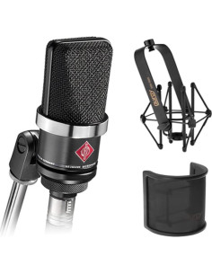 Micrófono de Condensador Neumann TLM-102 Negro con Soporte y Filtro 2