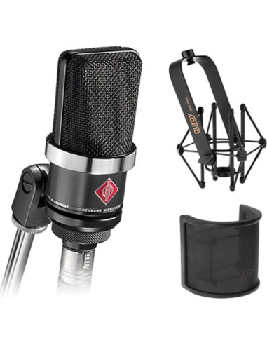Micrófono de Condensador Neumann TLM-102 Negro con Soporte y Filtro