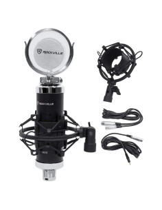 Micrófono de condensador Rockville RCM03, cardioide, 30Hz-20kHz