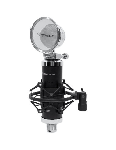 Micrófono de condensador Rockville RCM03, cardioide, 30Hz-20kHz