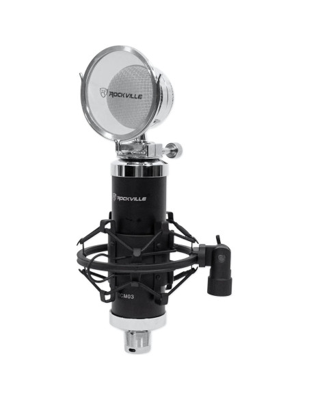 Micrófono de condensador Rockville RCM03, cardioide, 30Hz-20kHz