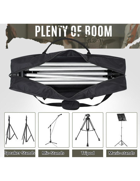 Bolsa de Transporte para Soportes de Altavoz y Micrófono 101.6x24x11cm - Tela Oxford 1680D