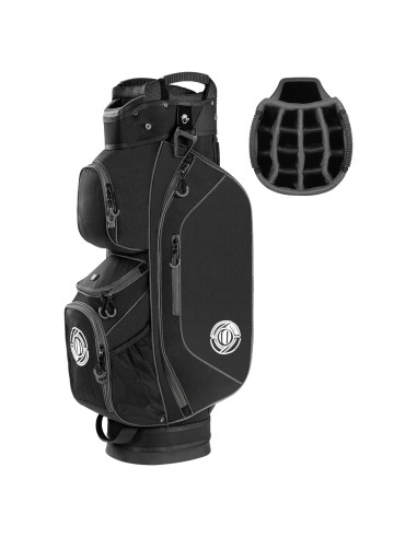 Bolsa de Carro de Golf Shopsource Gris y Negro 15 Vías