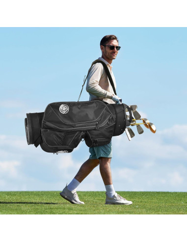 Bolsa de Carro de Golf Shopsource Gris y Negro 15 Vías