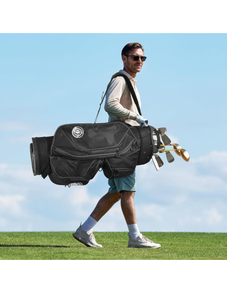 Bolsa de Carro de Golf Shopsource Gris y Negro 15 Vías