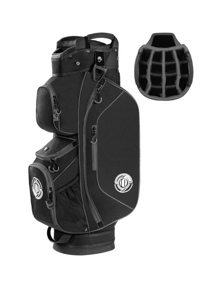 Bolsa de Carro de Golf Shopsource Gris y Negro 15 Vías