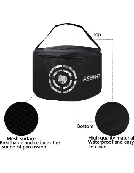 Bolsa de Impacto de Golf ASENVER JYDJB-H Negra Portátil