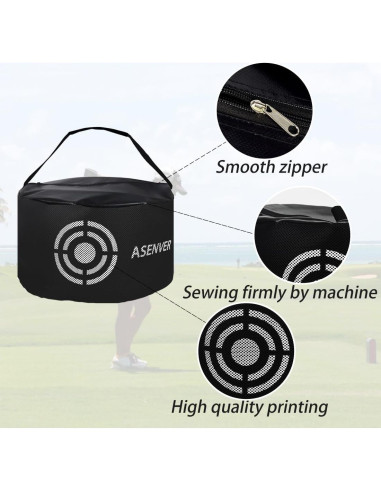 Bolsa de Impacto de Golf ASENVER JYDJB-H Negra Portátil