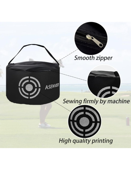 Bolsa de Impacto de Golf ASENVER JYDJB-H Negra Portátil