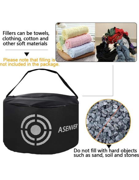 Bolsa de Impacto de Golf ASENVER JYDJB-H Negra Portátil