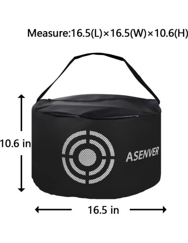 Bolsa de Impacto de Golf ASENVER JYDJB-H Negra Portátil