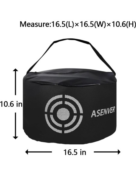 Bolsa de Impacto de Golf ASENVER JYDJB-H Negra Portátil