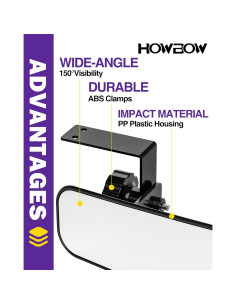 Espejo Retrovisor Trasero HOWBOW para Carrito de Golf 41.91 cm 2