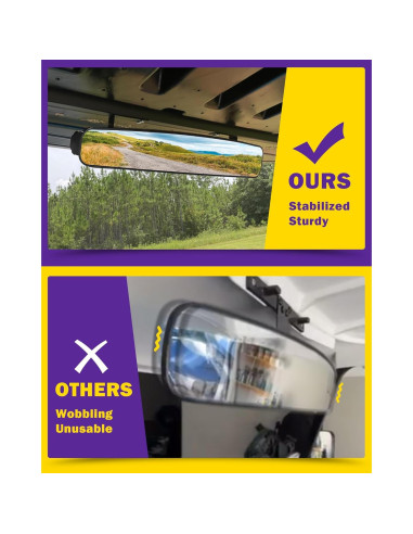 Espejo Retrovisor Trasero HOWBOW para Carrito de Golf 41.91 cm