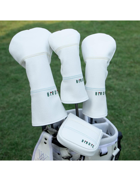 Cubierta de Cabeza de Golf Aliennana Cuero Premium Bordado