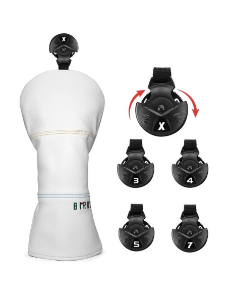 Cubierta de Cabeza de Golf Aliennana Cuero Premium Bordado