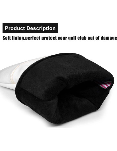 Cubierta de Cabeza de Golf Aliennana Cuero Premium Bordado