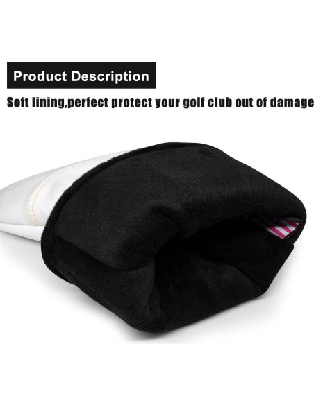 Cubierta de Cabeza de Golf Aliennana Cuero Premium Bordado