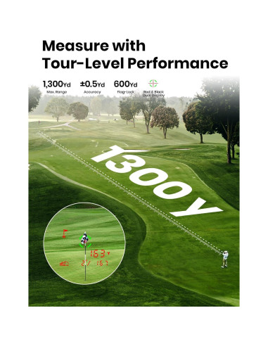 Medidor de Distancia Láser MiLESEEY GenePro G1 Golf 600m