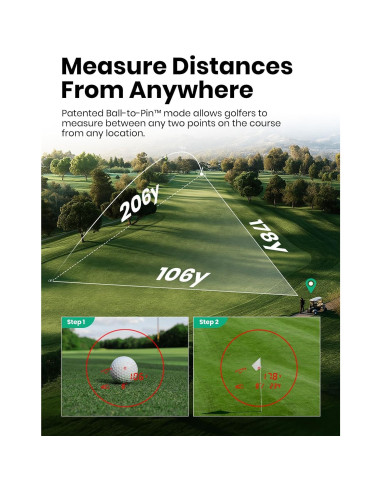 Medidor de Distancia Láser MiLESEEY GenePro G1 Golf 600m