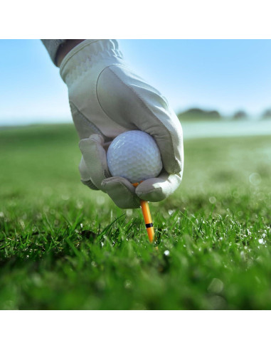 Tees de Golf EAGLE WORK 150 Piezas, Baja Fricción, Naranja y Blanco