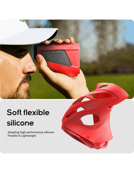 Funda de Silicona TUSITA para Medidor Bushnell TOUR V6 - Rojo
