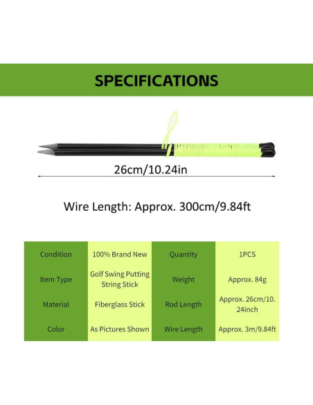 Herramienta de Alineación de Golf Drfeify con Cuerda 3m