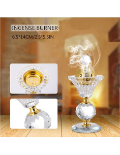 Quemador de Incienso de Cristal Valley Bird Luna 14cm 2