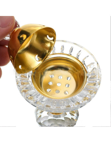 Quemador de Incienso de Cristal Valley Bird Luna 14cm