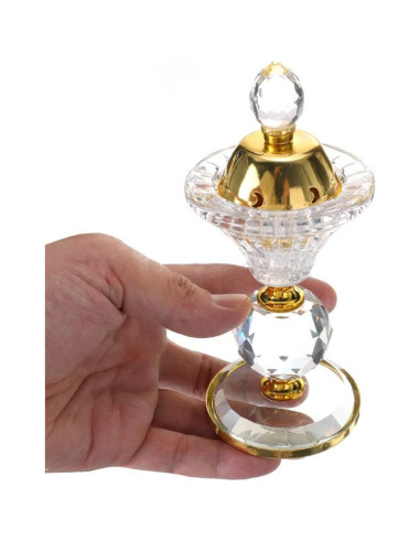 Quemador de Incienso de Cristal Valley Bird Luna 14cm