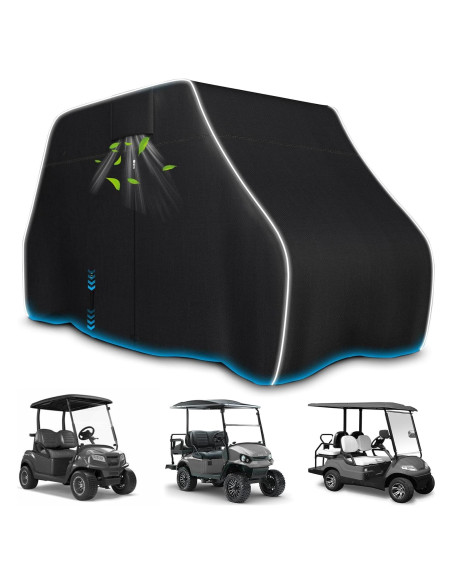 Cubierta para Carro de Golf Zenicham 2/4 Pasajeros Impermeable