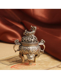 2 Pcs Quemador de Incienso de Cobre SHIDXIB Estilo Antiguo 2