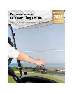 Parabrisas Plegable KEMIMOTO para Carrito de Golf Club Car 2004+ 2