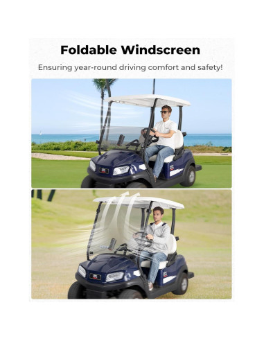 Parabrisas Plegable KEMIMOTO para Carrito de Golf Club Car 2004+