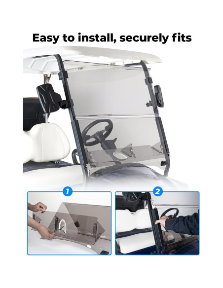 Parabrisas Plegable KEMIMOTO para Carrito de Golf Club Car 2004+