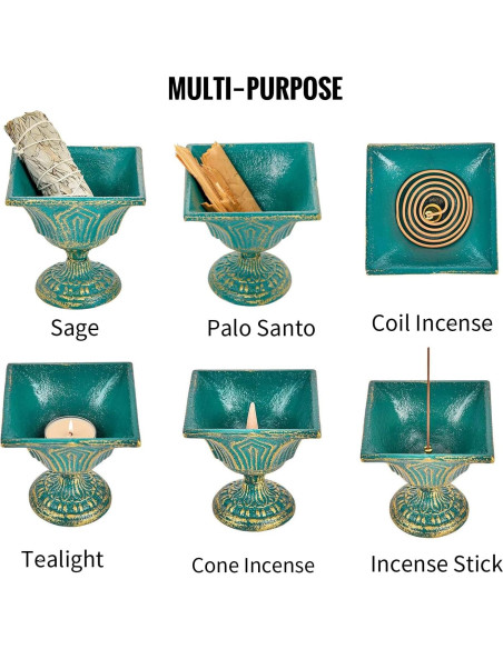 Soporte de Incienso Vintage Sungmor de Hierro Fundido 11.43cm