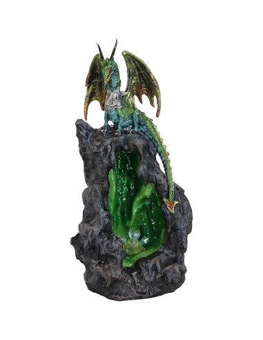 Estatua Dragón Acorazado Ebros Gift con Luz LED 28.58 cm
