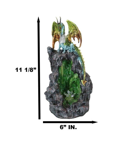 Estatua Dragón Acorazado Ebros Gift con Luz LED 28.58 cm