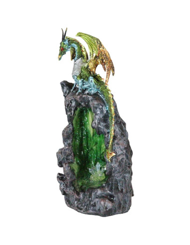 Estatua Dragón Acorazado Ebros Gift con Luz LED 28.58 cm